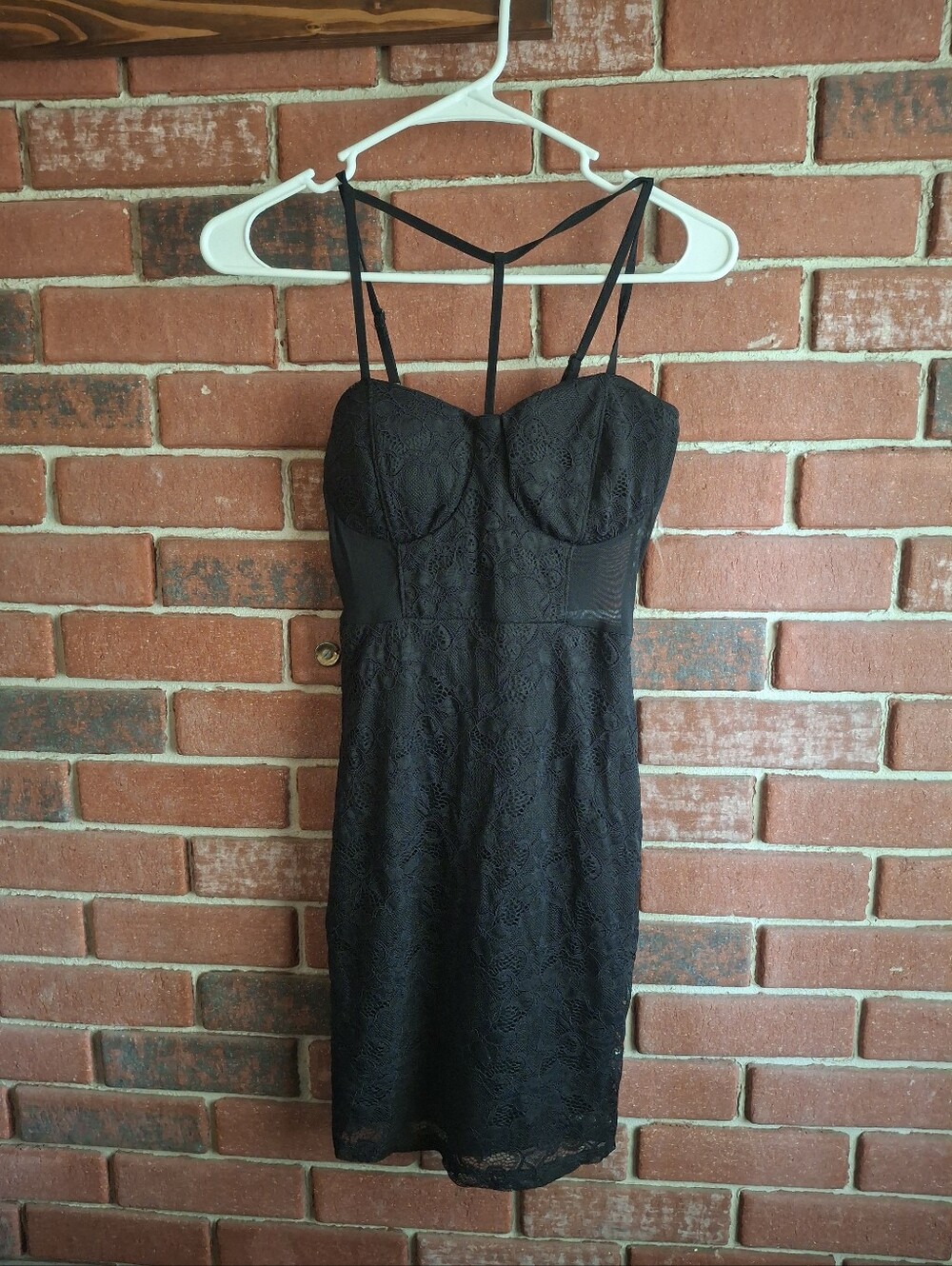 Charlotte Russe black lace mini dress